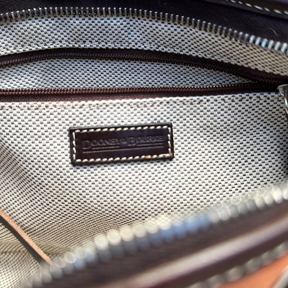 Dooney & Bourke Signature Canvas Handbag w/ Leather Trim - Burnt Orange & Brown - Picture 11 of 16